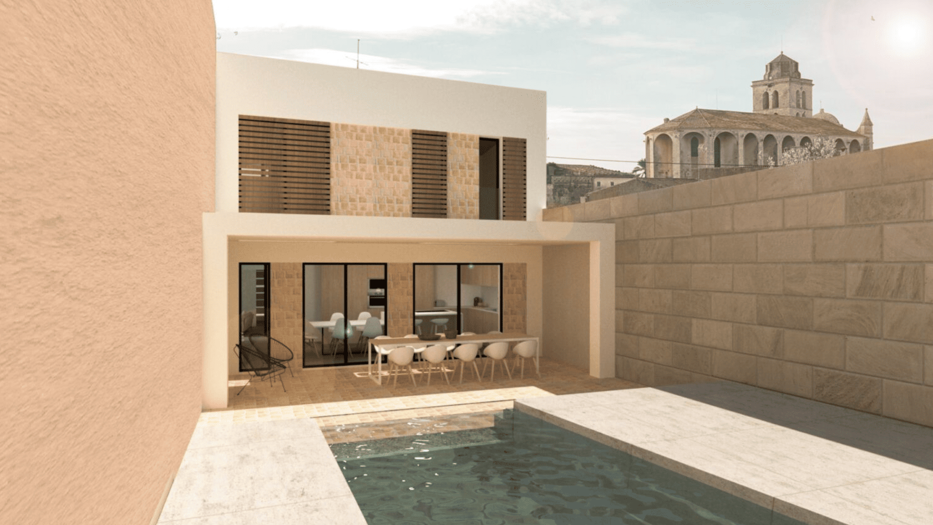Casas con patio: arquitectura residencial con identidad mediterránea